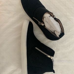 High top zip sneakers